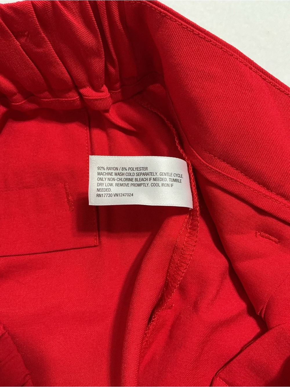 A New Day Red High Rise Pleated Wide Leg Pants Size 6 - Picture 7 of 8